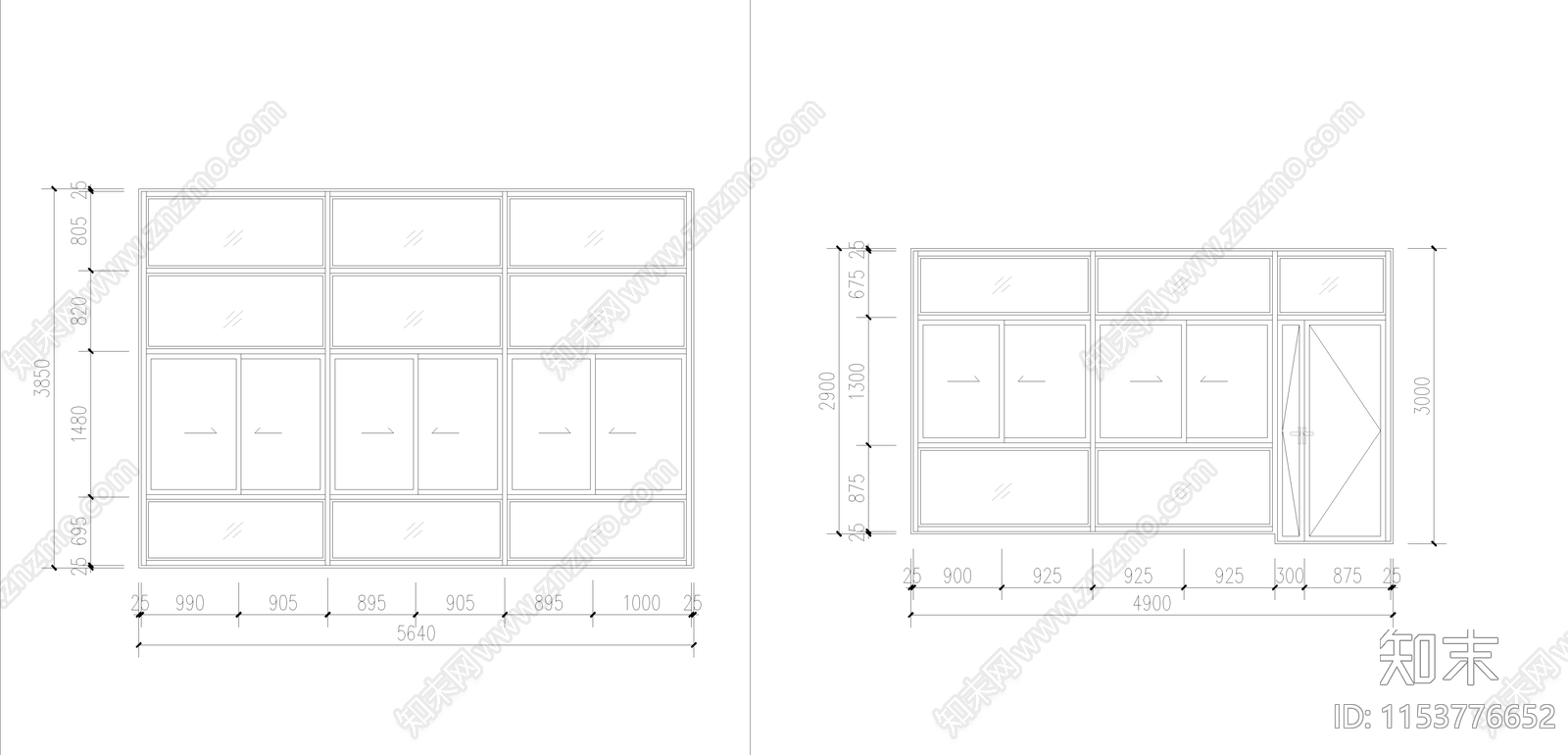 2024门联窗图库cad施工图下载【ID:1153776652】