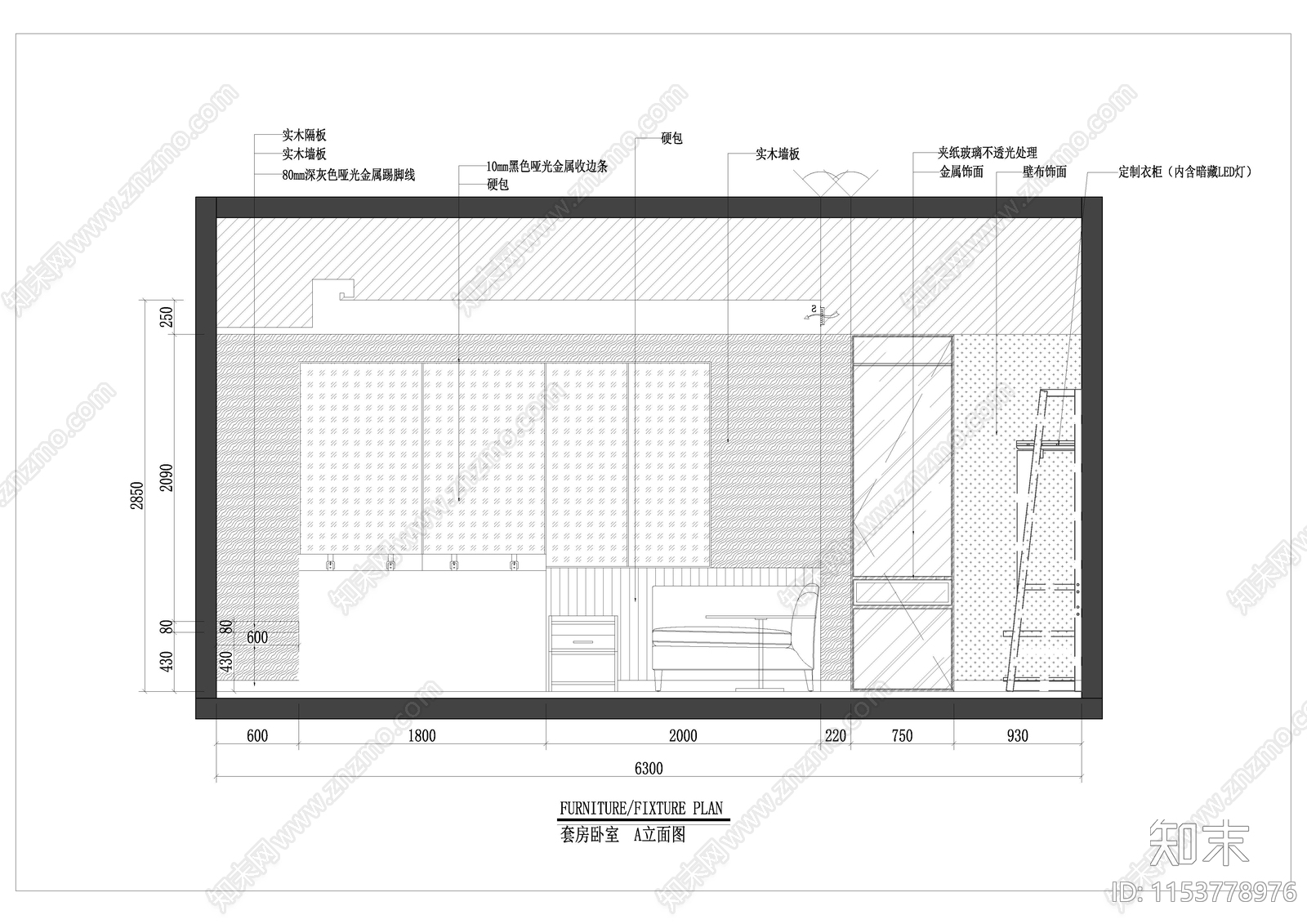 2024最新总统套房酒店客房cad施工图下载【ID:1153778976】