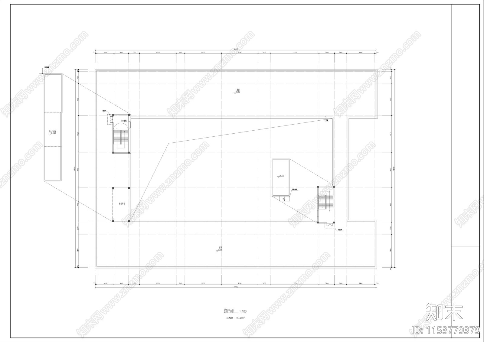 教学楼平立剖面cad施工图下载【ID:1153779379】