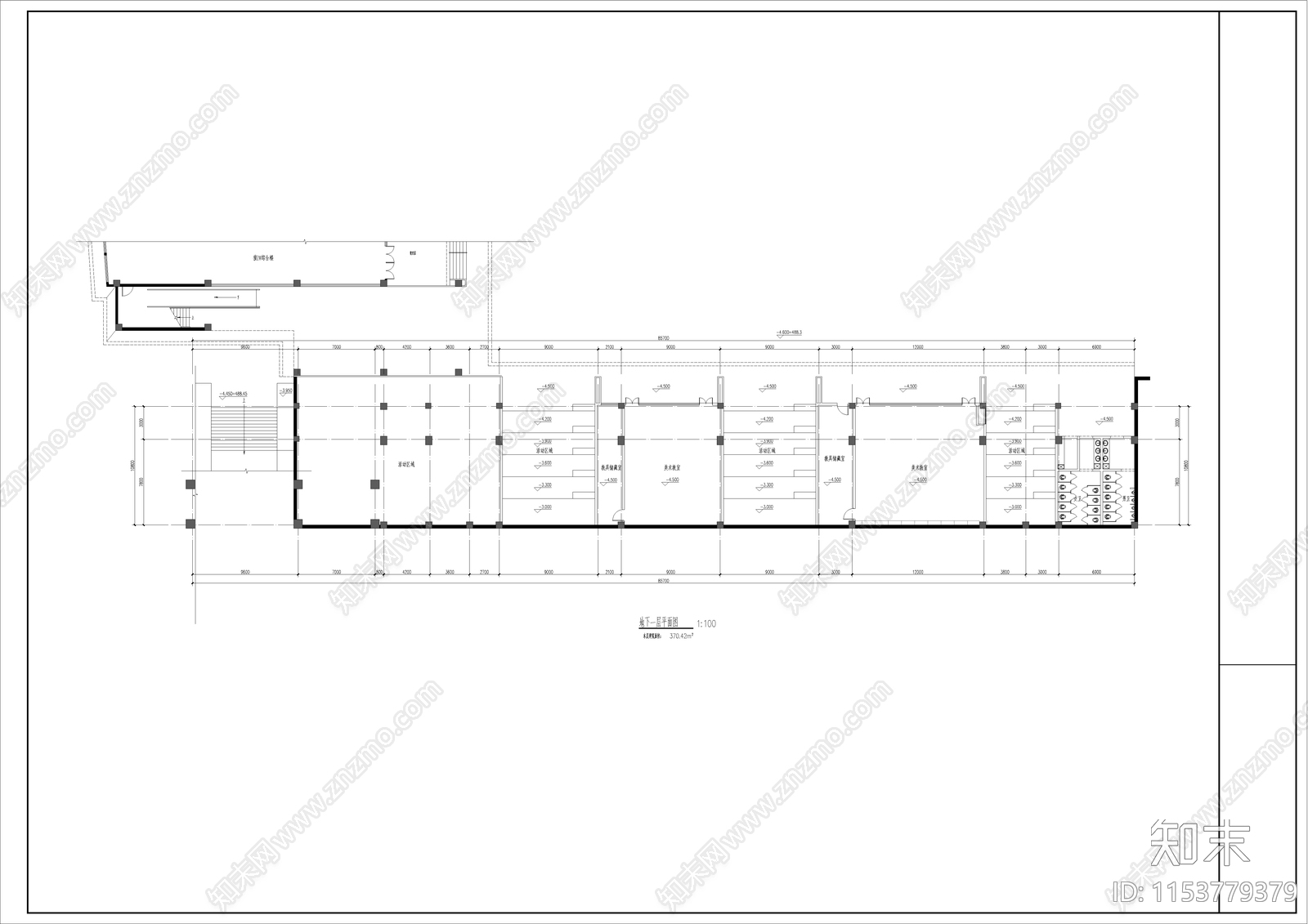 教学楼平立剖面cad施工图下载【ID:1153779379】