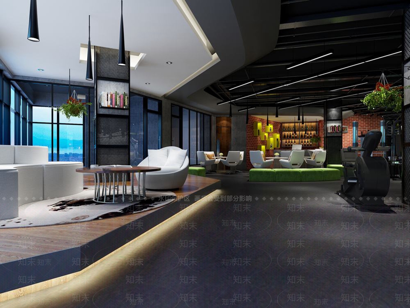工业风健身房3D模型下载【ID:1153781898】
