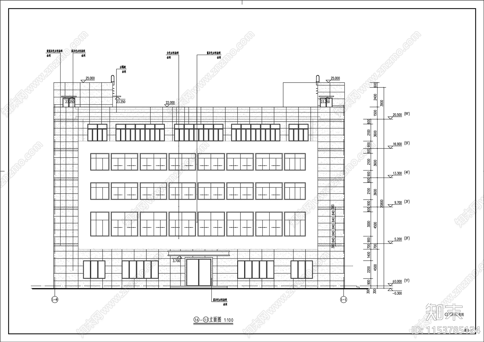 丁类厂房建筑cad施工图下载【ID:1153785124】