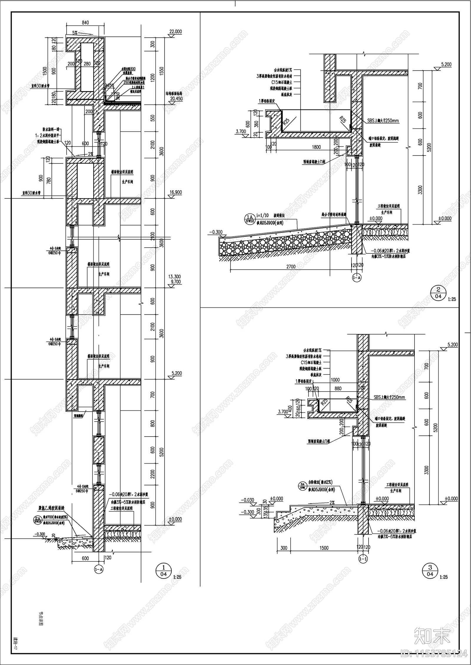 丁类厂房建筑cad施工图下载【ID:1153785124】