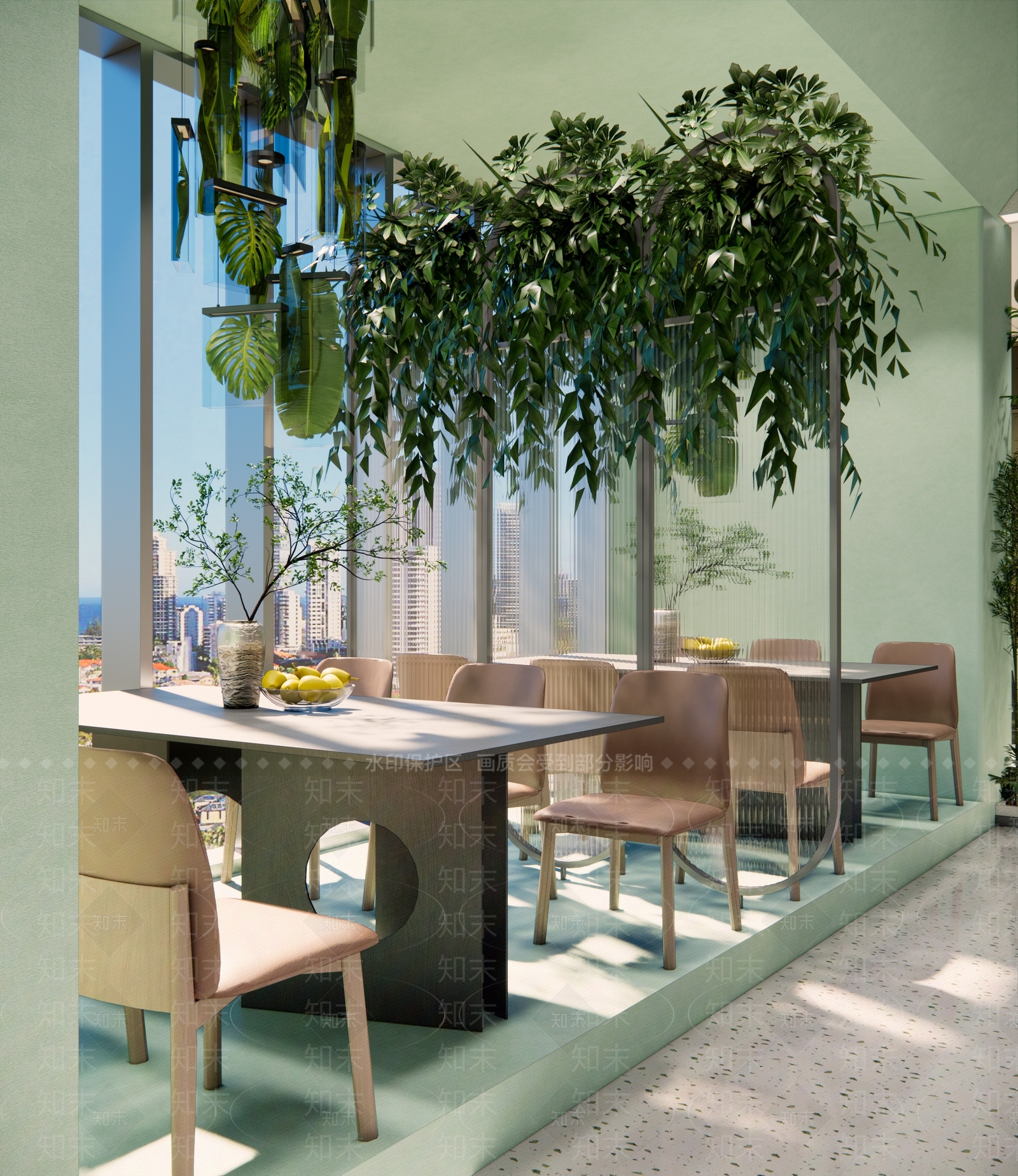 现代西餐厅SU模型下载【ID:1153786514】