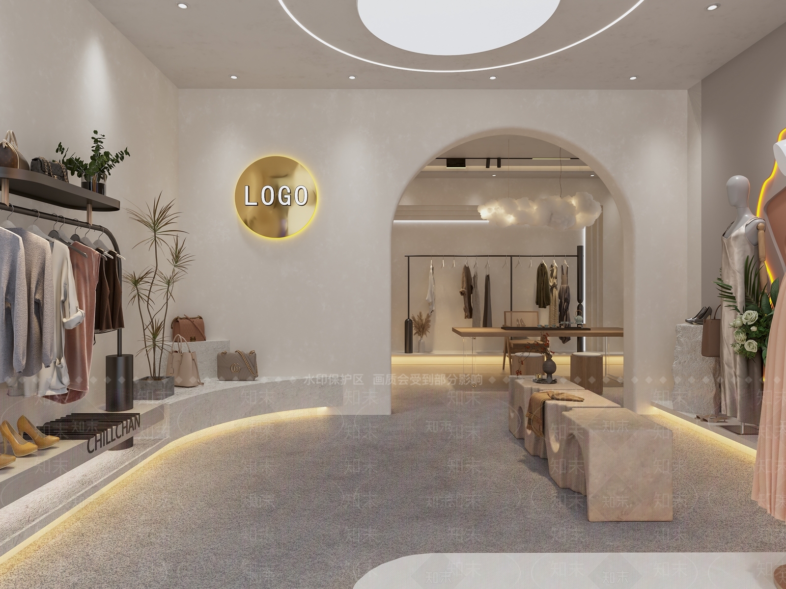 现代服装店3D模型下载【ID:1153786926】