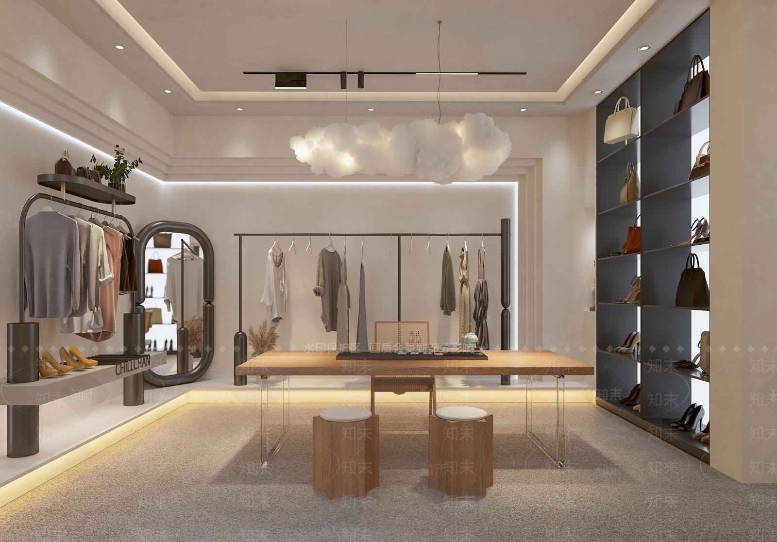 现代服装店3D模型下载【ID:1153786926】