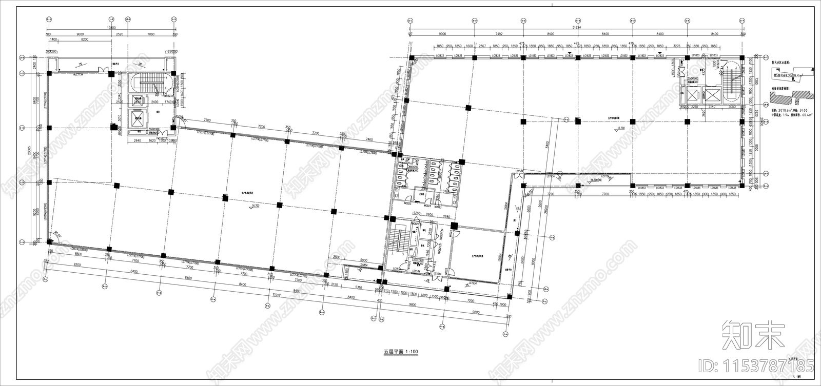 丙类生产厂房建筑cad施工图下载【ID:1153787185】