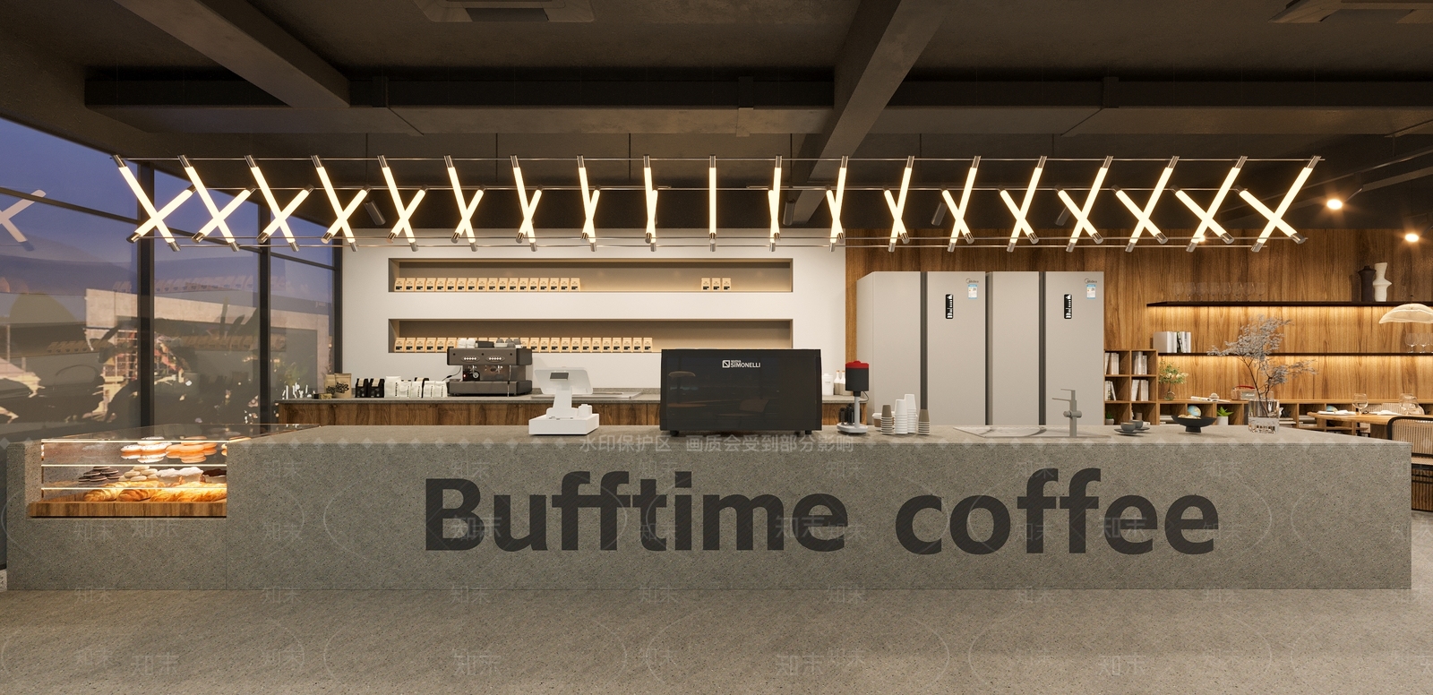现代咖啡厅前台3D模型下载【ID:1153791362】