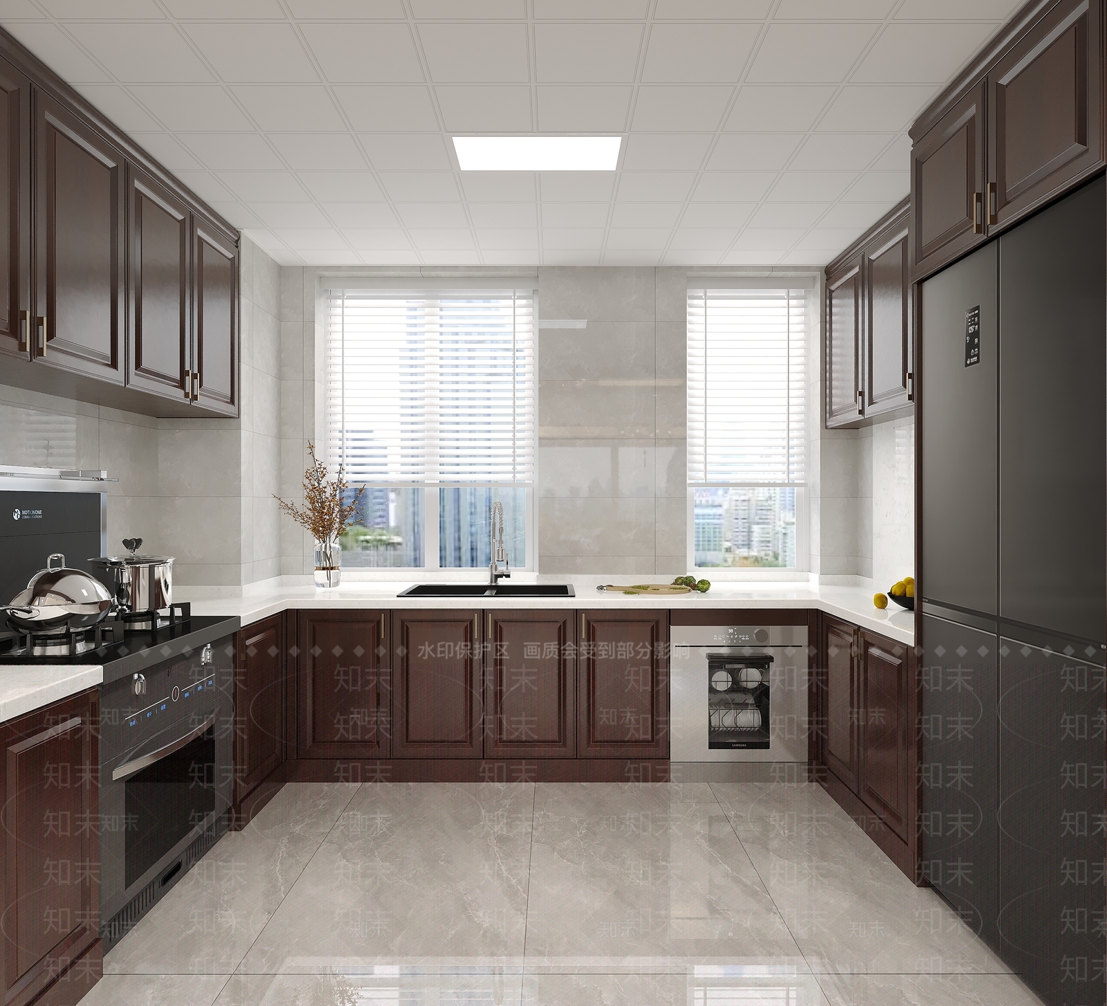 新中式家装厨房3D模型下载【ID:1153794938】