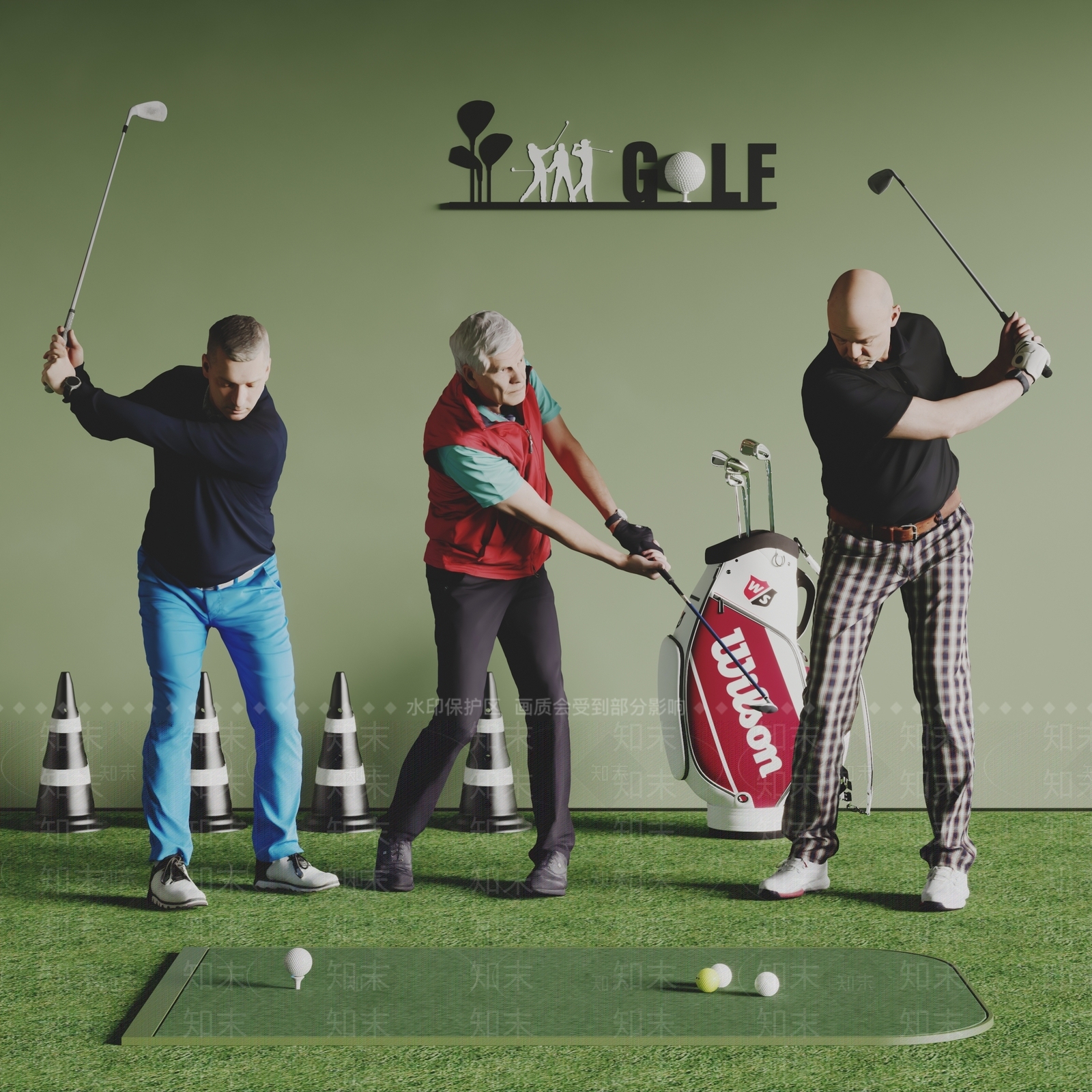 打高尔夫球人SU模型下载【ID:1153797702】