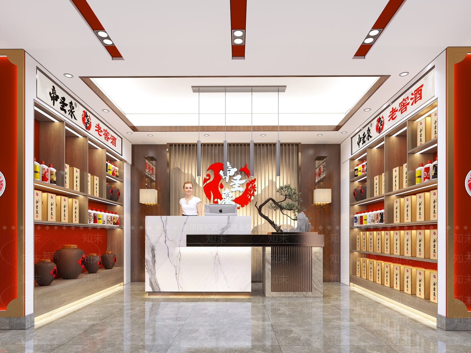 现代烟酒店3D模型下载【ID:1153798562】