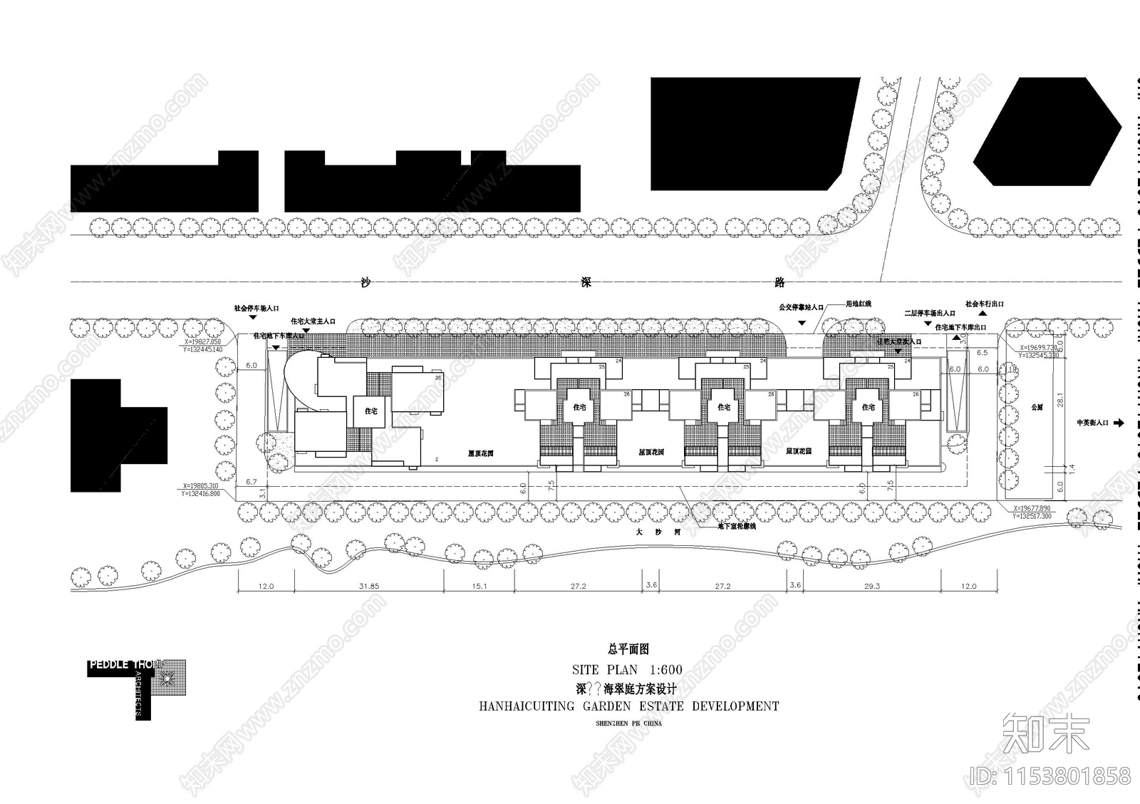 翰海翠庭建筑方案设计cad施工图下载【ID:1153801858】