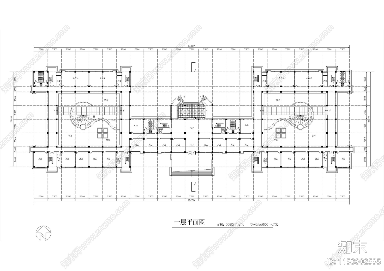 财贸学院龙湖东校区校园总体规划设计cad施工图下载【ID:1153802535】