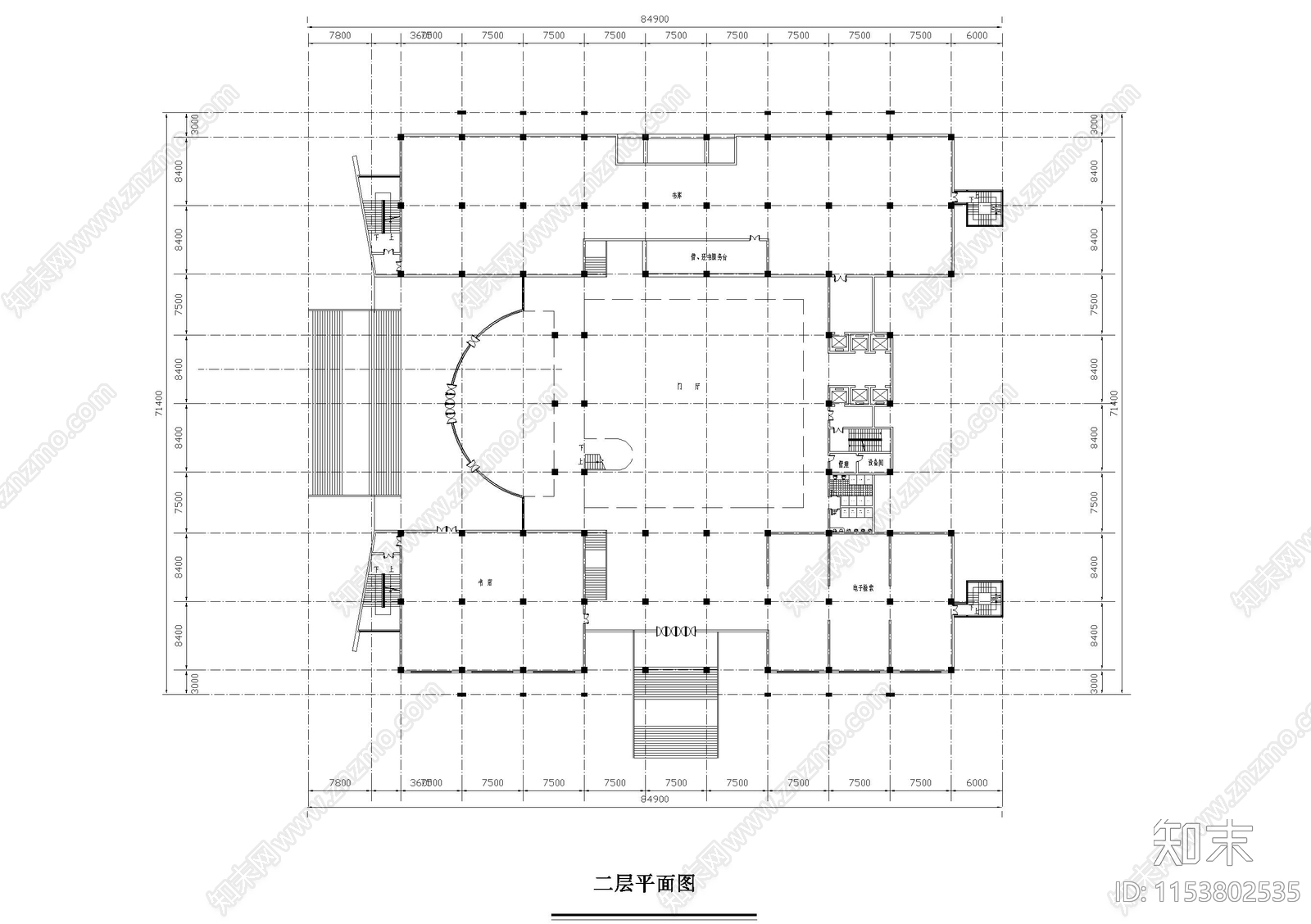 财贸学院龙湖东校区校园总体规划设计cad施工图下载【ID:1153802535】