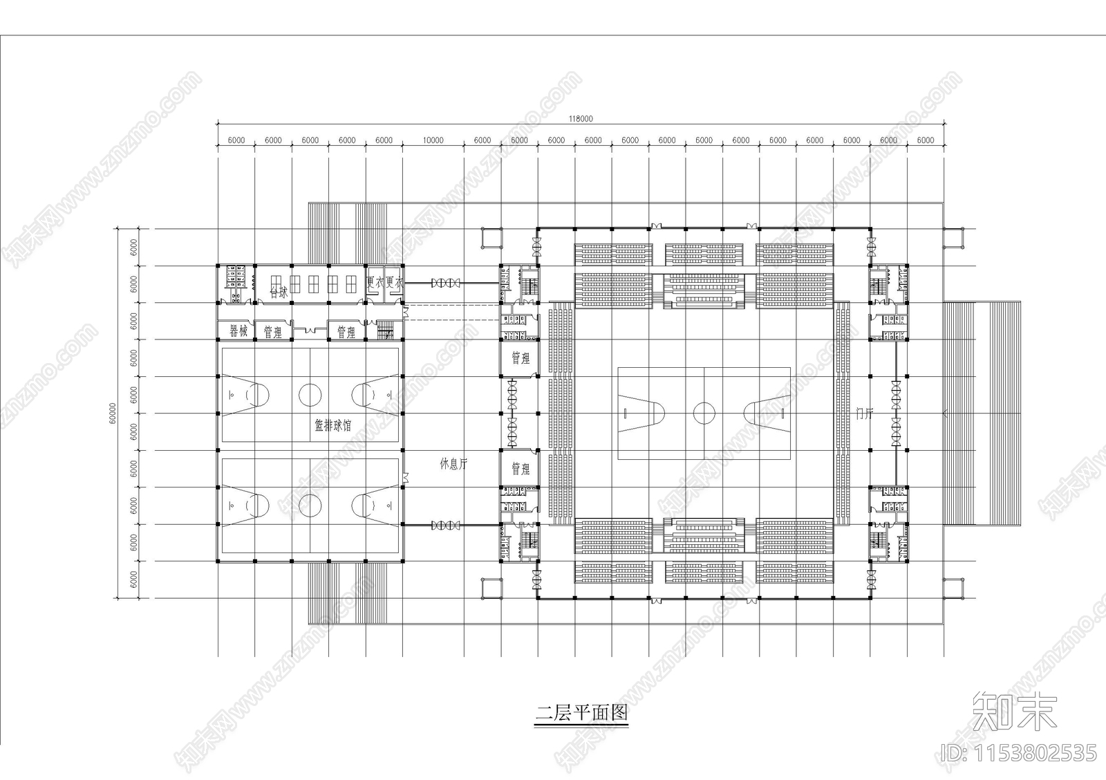 财贸学院龙湖东校区校园总体规划设计cad施工图下载【ID:1153802535】