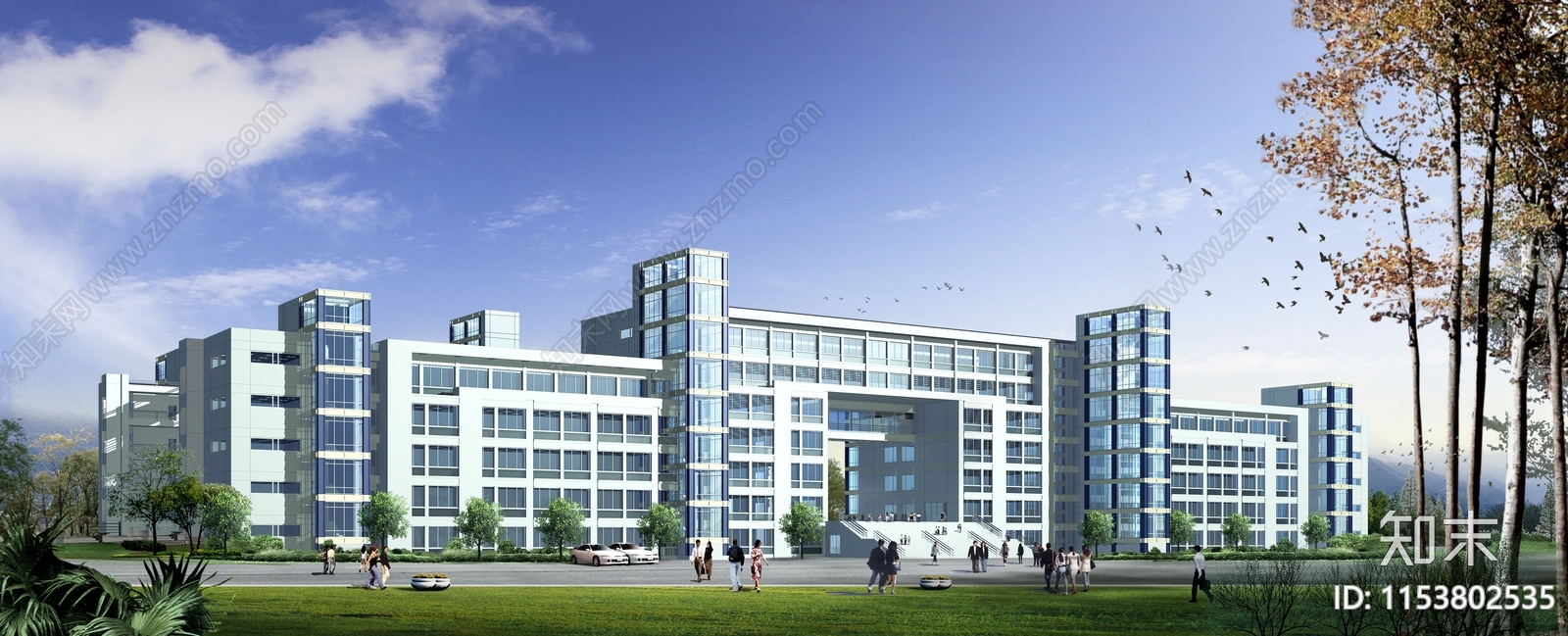 财贸学院龙湖东校区校园总体规划设计cad施工图下载【ID:1153802535】