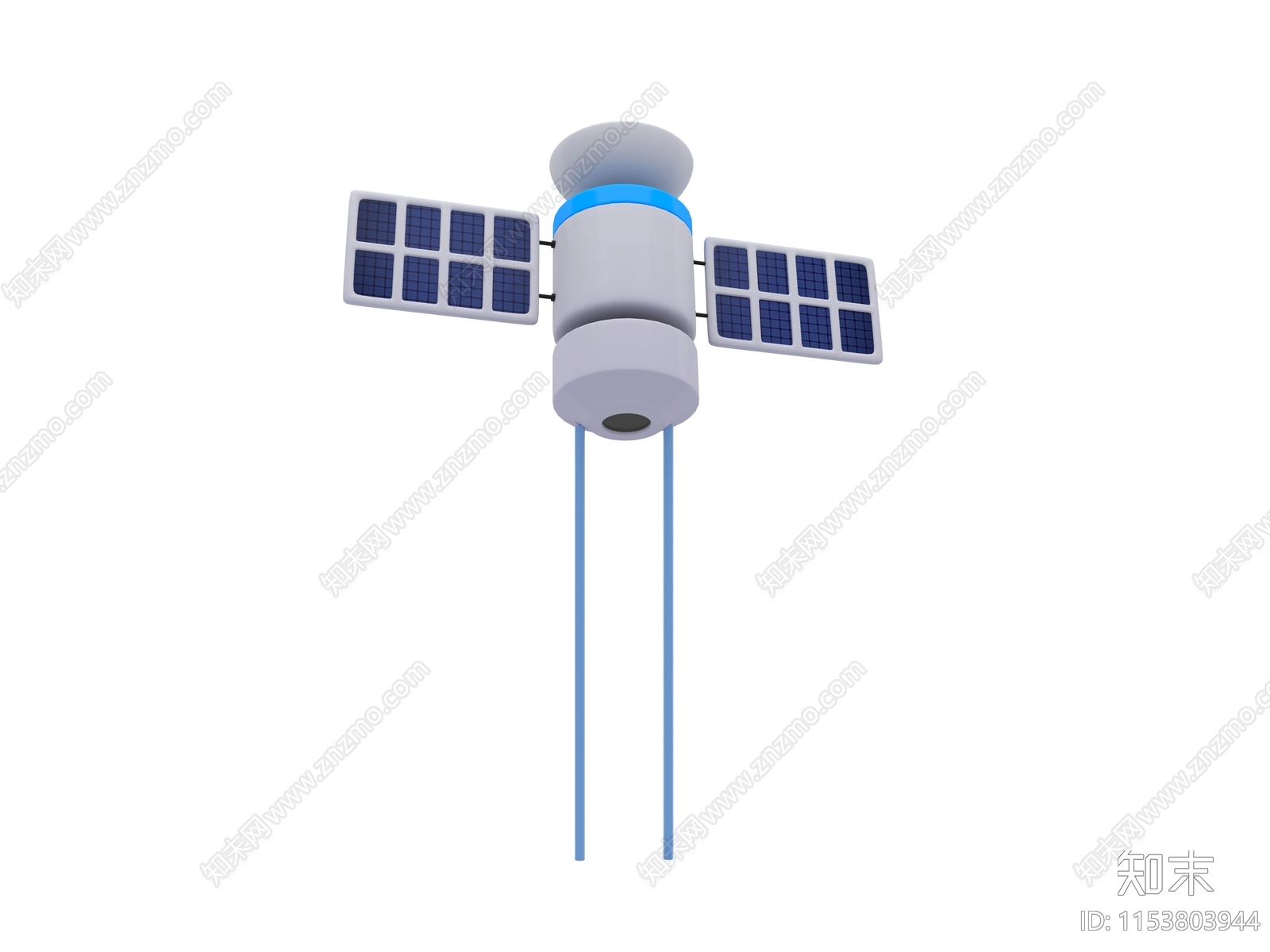 现代卫星打卡亮点网红雕塑摆件科幻3D模型下载【ID:1153803944】