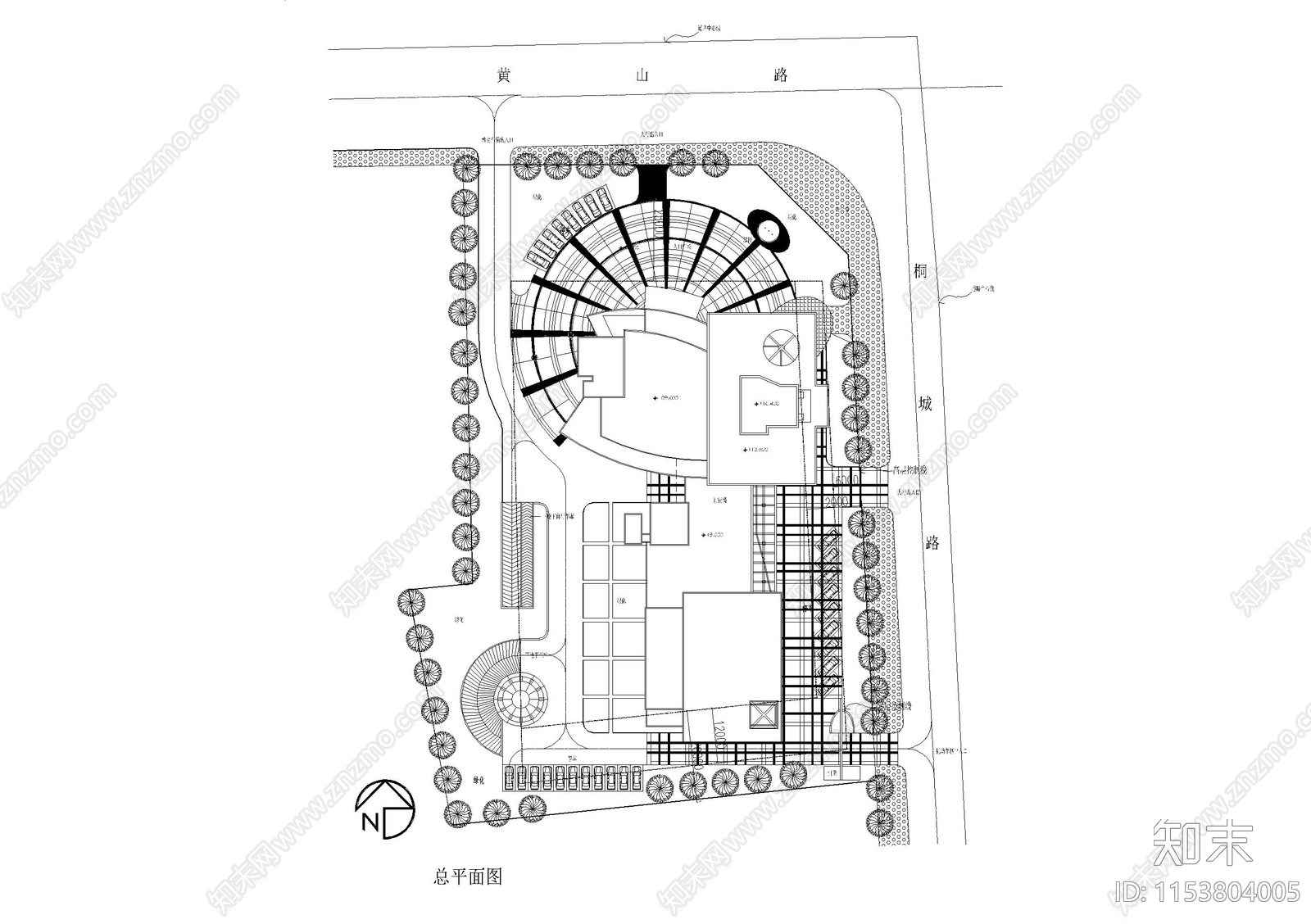 合肥电力公司电网生产调度楼cad施工图下载【ID:1153804005】