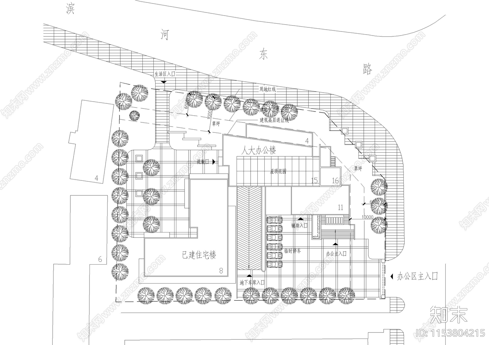 办公楼方案图cad施工图下载【ID:1153804215】