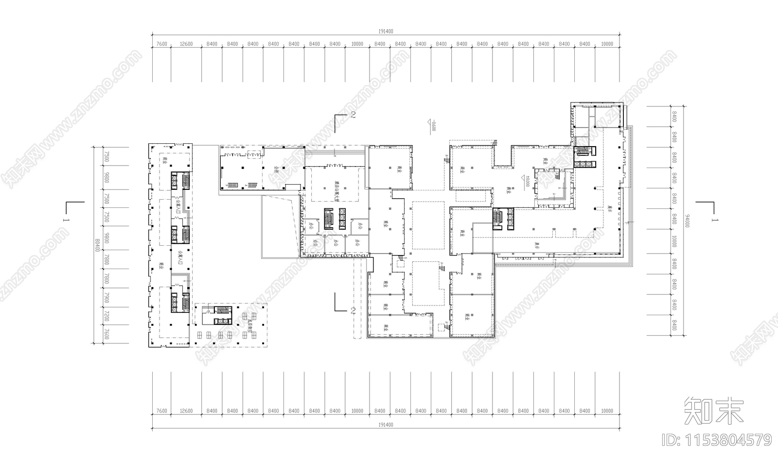 银座晶都大厦方案设计cad施工图下载【ID:1153804579】