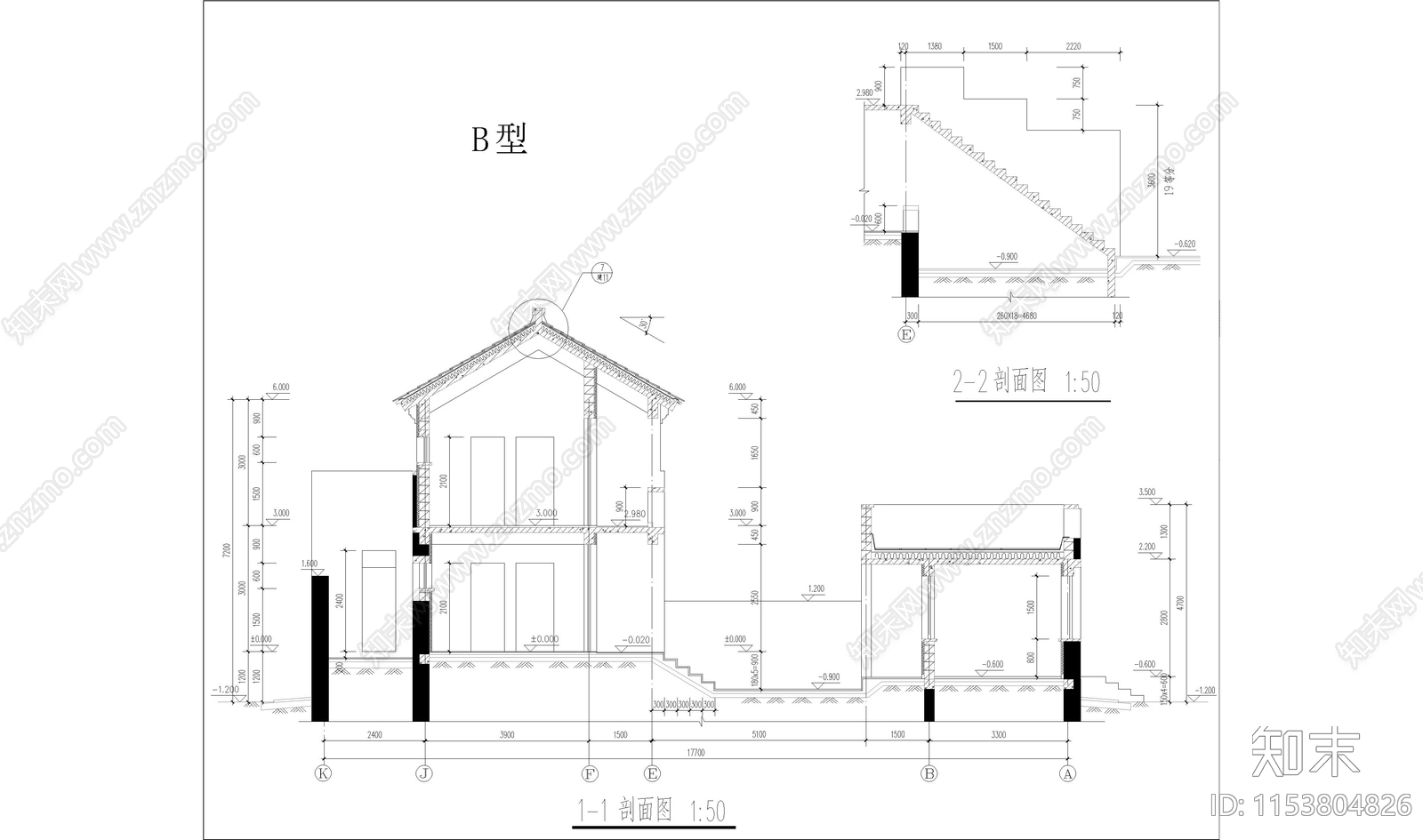 北京檀香山别墅cad施工图下载【ID:1153804826】