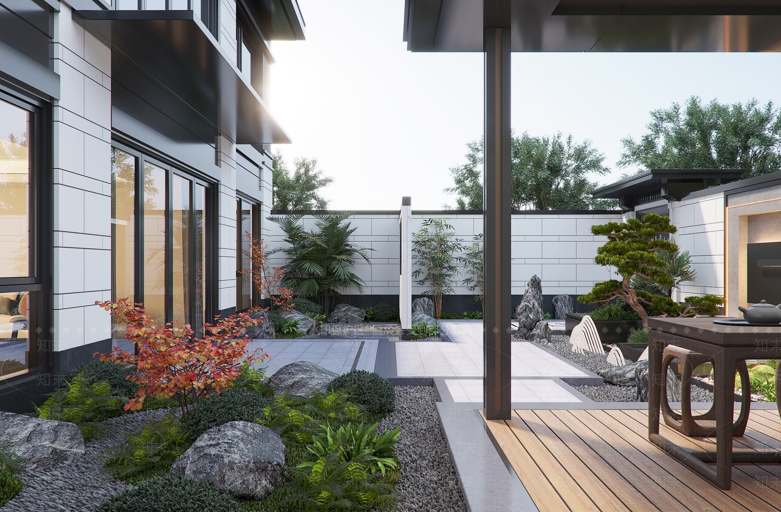 新中式庭院景观3D模型下载【ID:1153805674】