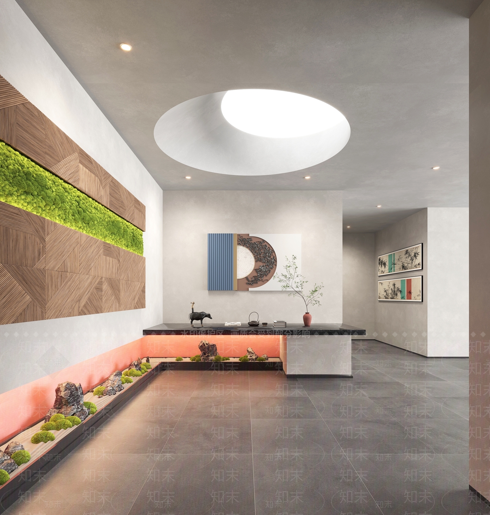 现代入户门厅3D模型下载【ID:1153805762】