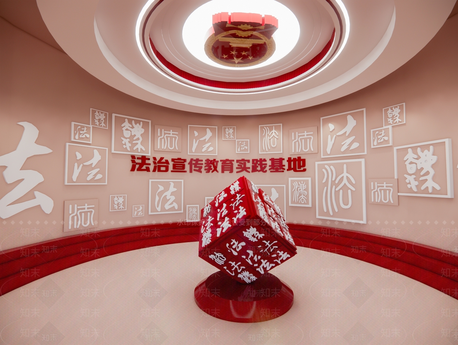 现代党建展厅SU模型下载【ID:1153805789】