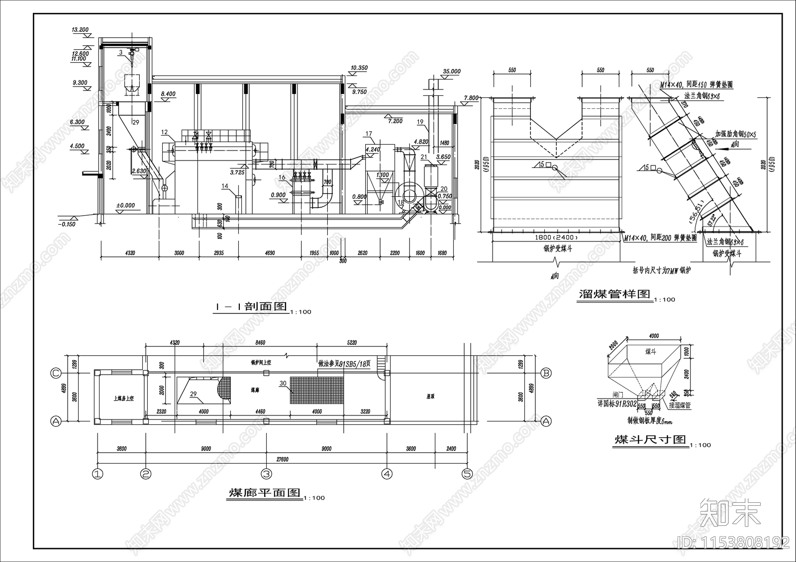 热水锅炉房给排水cad施工图下载【ID:1153808192】