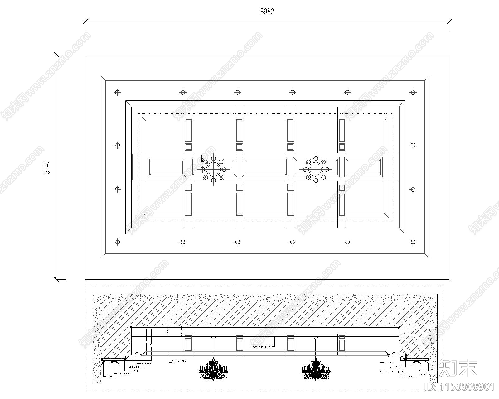 天花吊顶施工图下载【ID:1153808901】