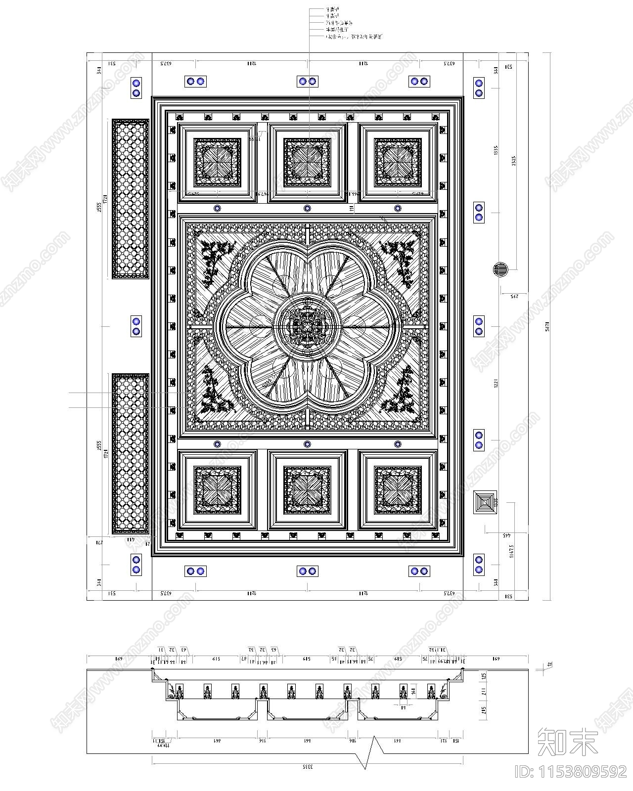 天花吊顶施工图下载【ID:1153809592】