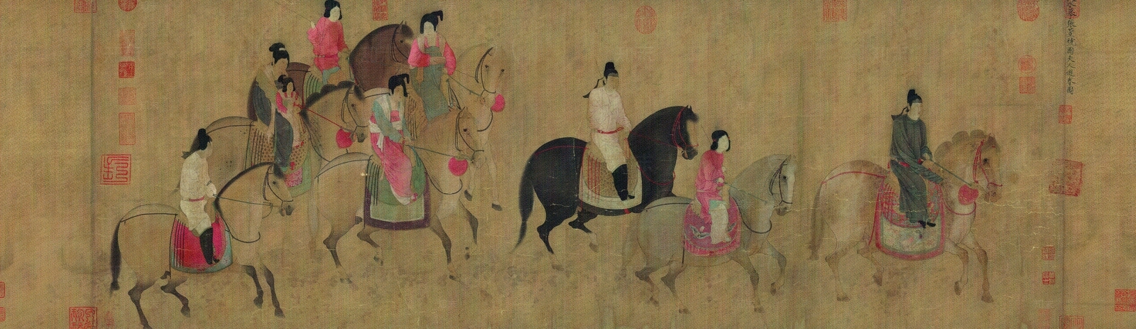 唐张萱虢国夫人游春图卷贴图下载【ID:1153810633】