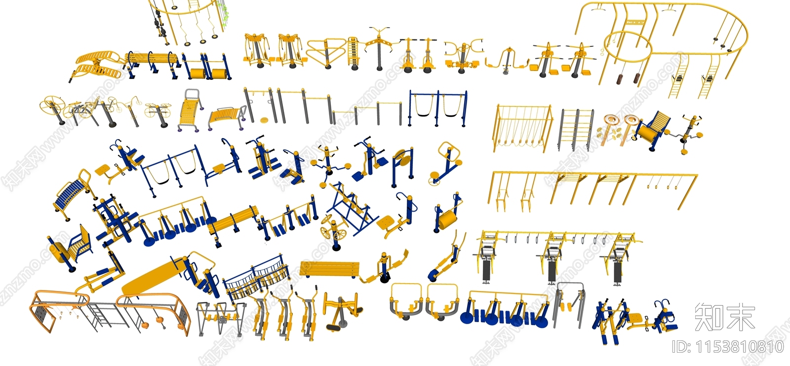 健身器材SU模型下载【ID:1153810810】