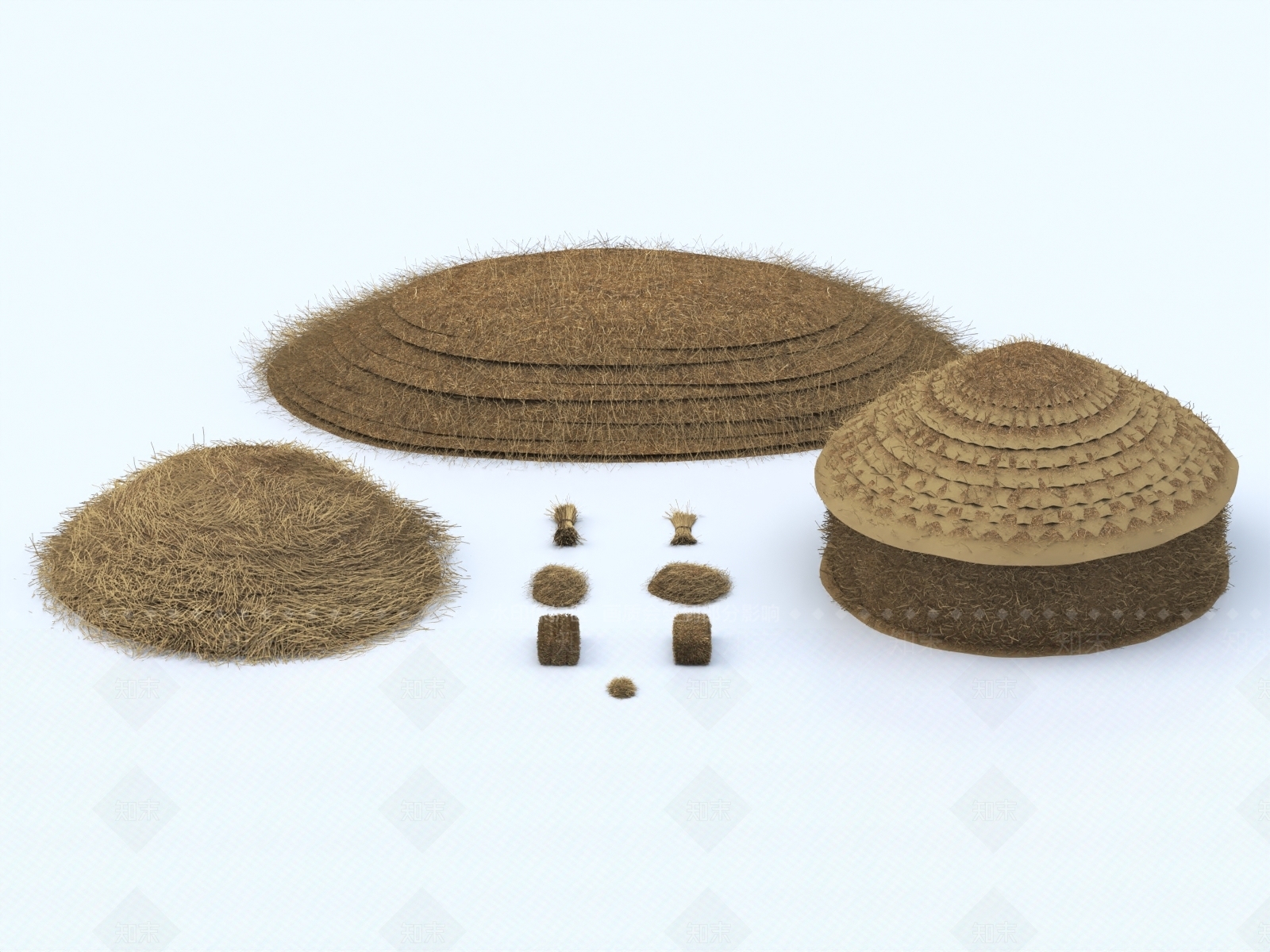 现代草垛3D模型下载【ID:1153812626】