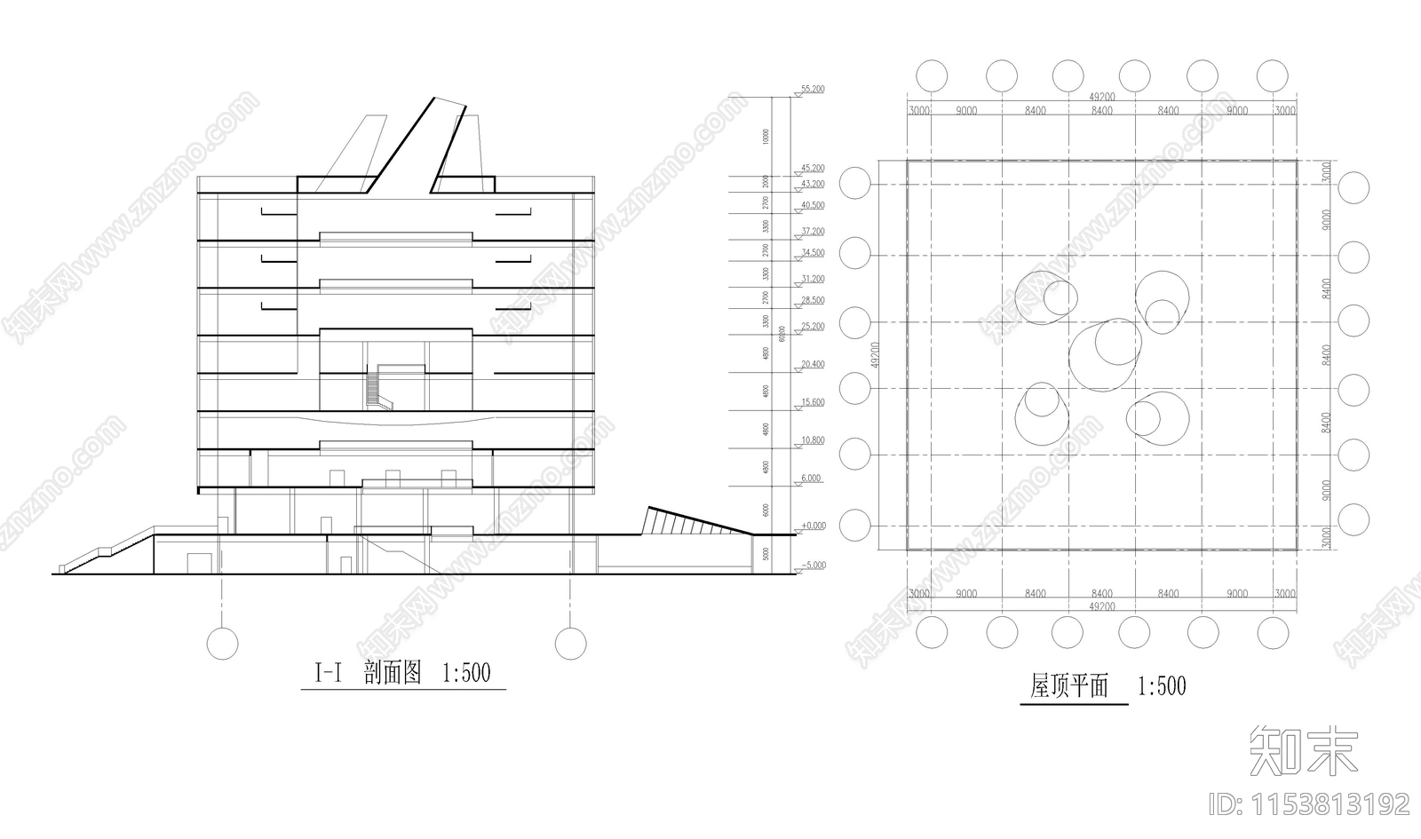 宁波高等专科学校扩初设计cad施工图下载【ID:1153813192】