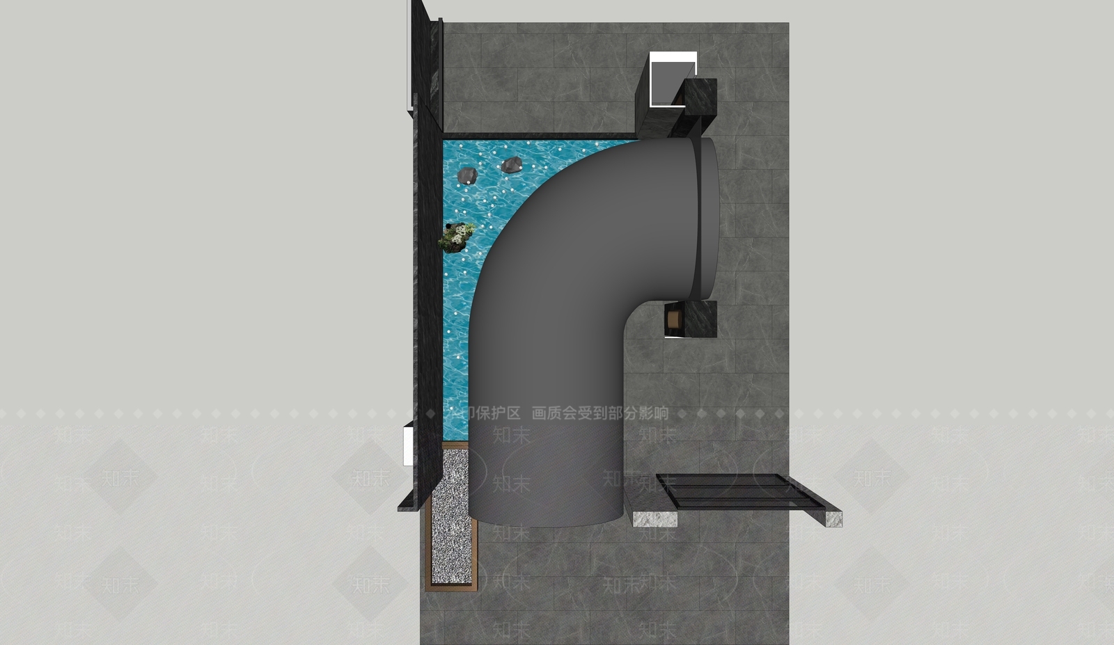 现代会所入口通道SU模型下载【ID:1153814674】