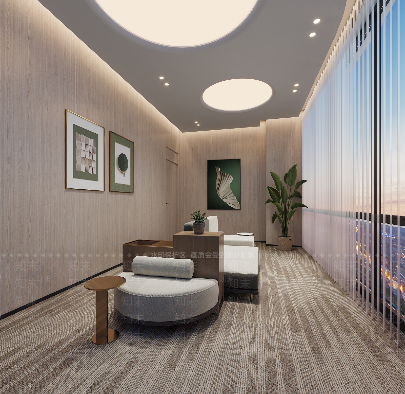 现代公司休息区3D模型下载【ID:1153814656】