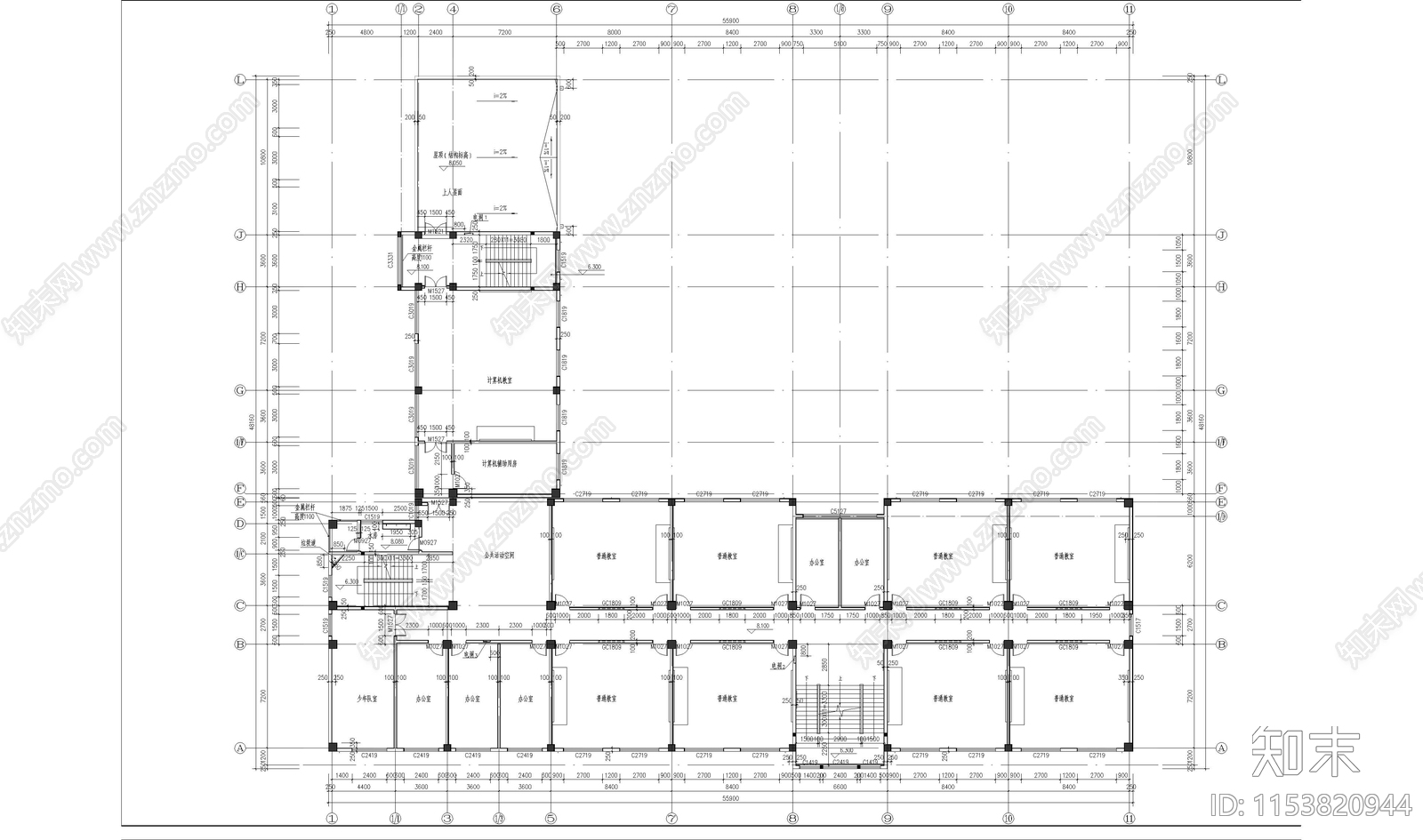 水源街小学设计cad施工图下载【ID:1153820944】