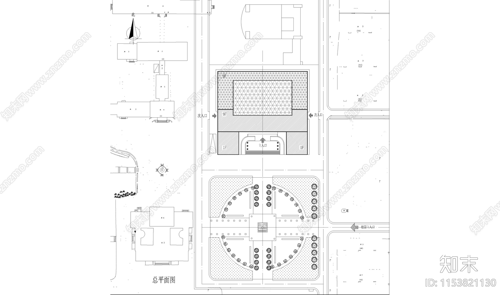 国防大学综合楼设计cad施工图下载【ID:1153821130】