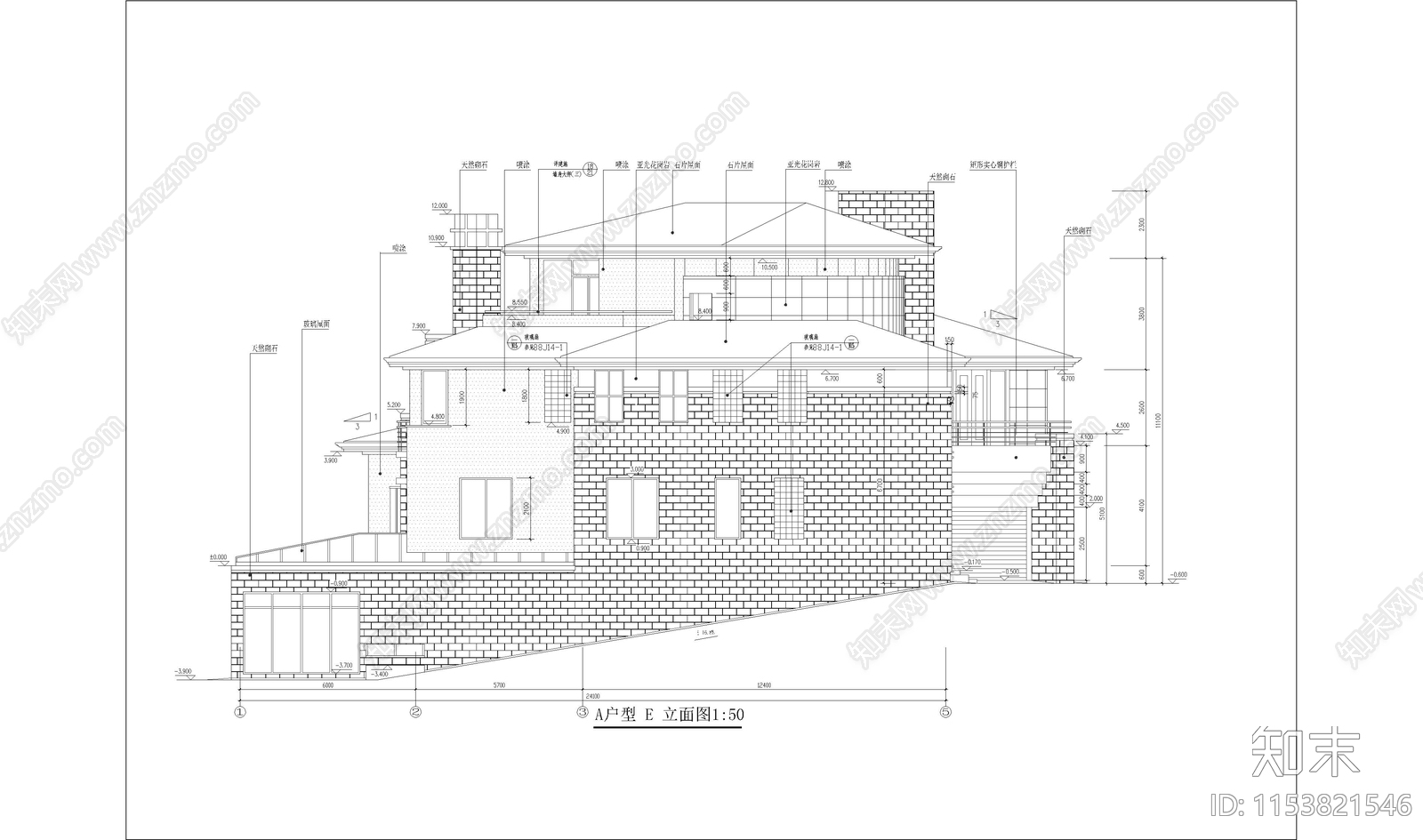 北京某经典别墅全套设计cad施工图下载【ID:1153821546】