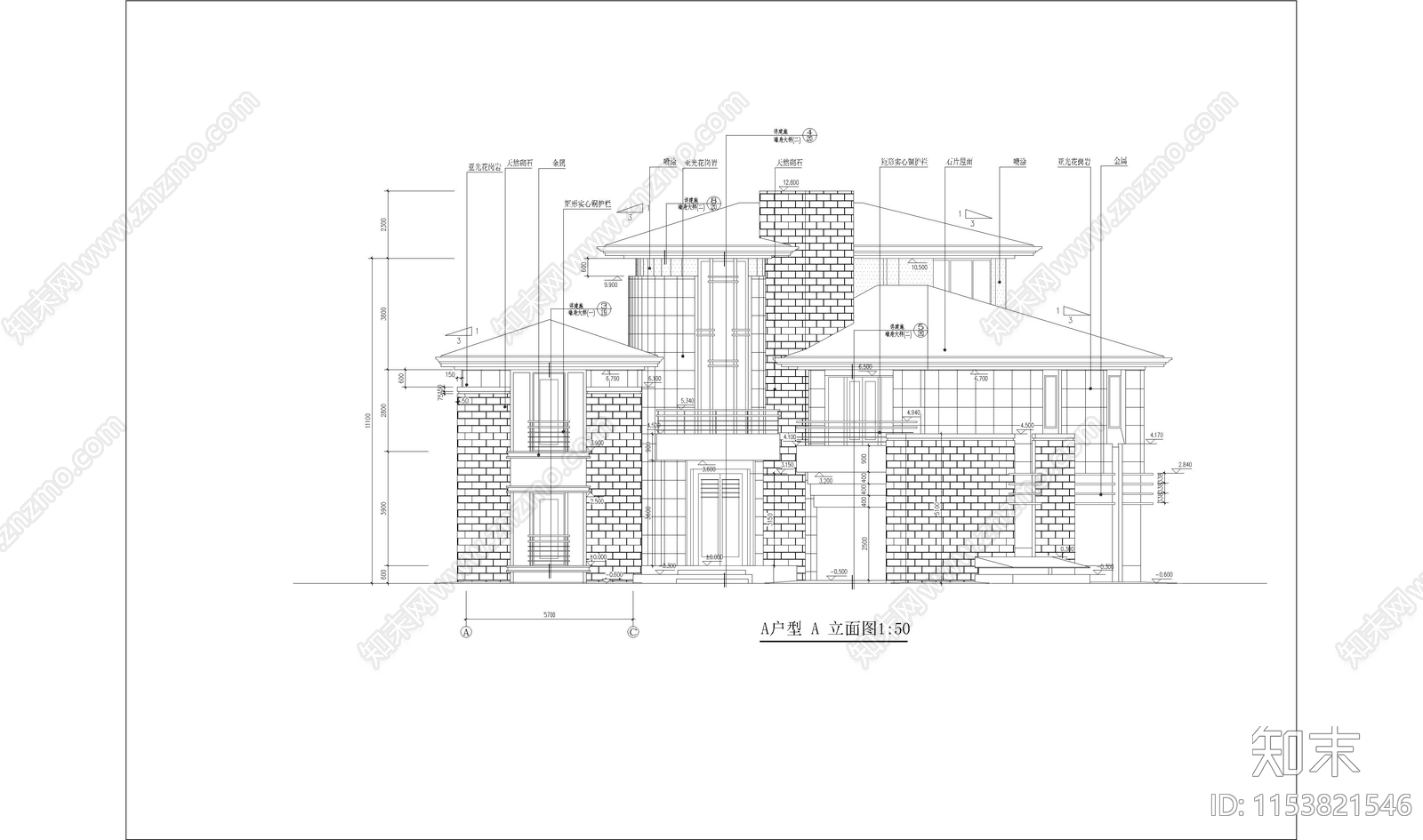 北京某经典别墅全套设计cad施工图下载【ID:1153821546】