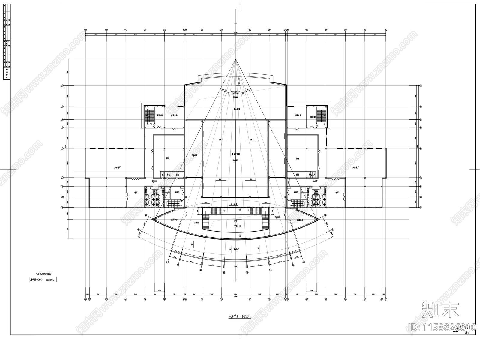 会展中心建筑方案设计cad施工图下载【ID:1153826810】