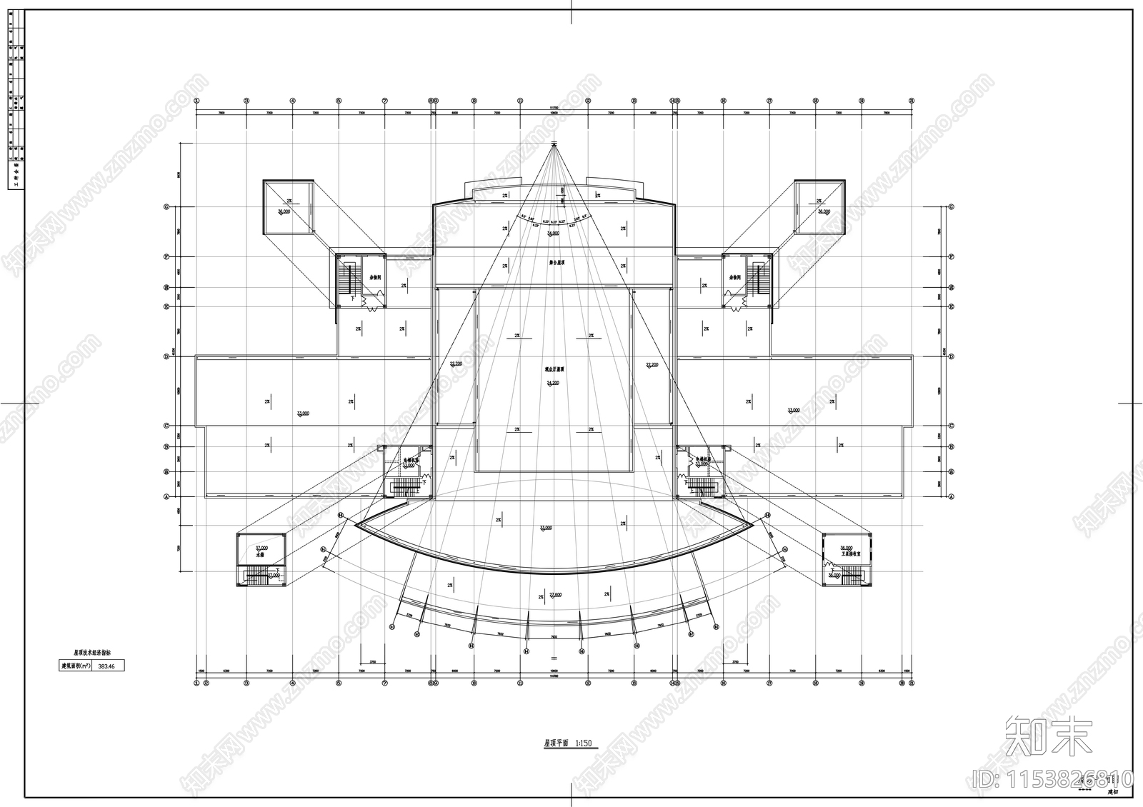会展中心建筑方案设计cad施工图下载【ID:1153826810】