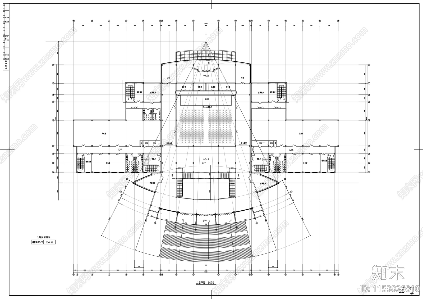 会展中心建筑方案设计cad施工图下载【ID:1153826810】