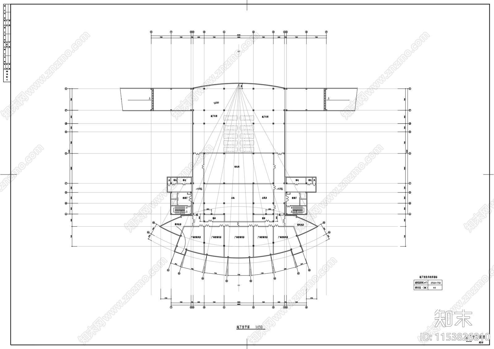 会展中心建筑方案设计cad施工图下载【ID:1153826810】