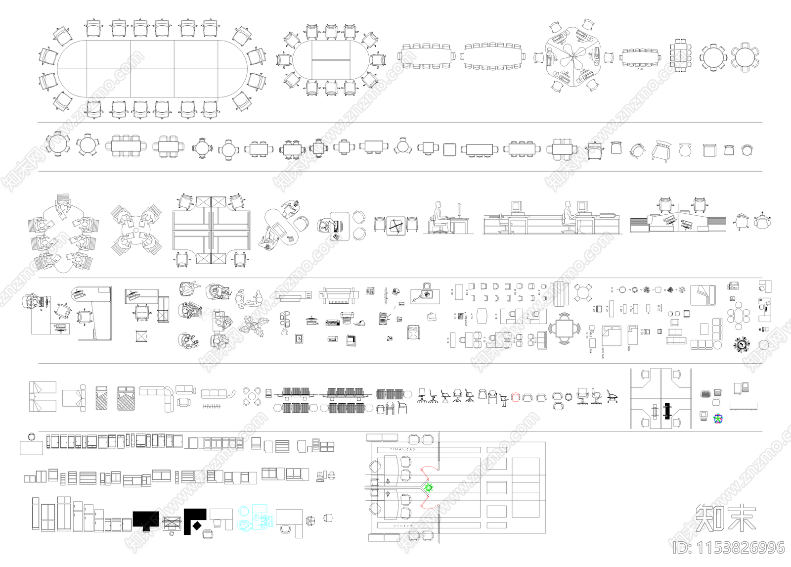 2024全套综合办公家具施工图下载【ID:1153826996】