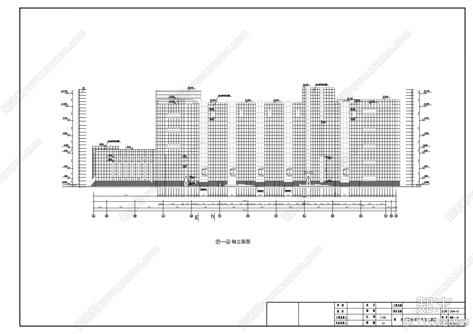 学图书馆石岛红石材干挂建筑设计cad施工图下载【ID:1153826969】