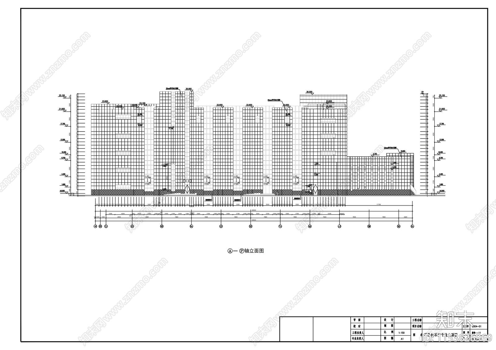 学图书馆石岛红石材干挂建筑设计cad施工图下载【ID:1153826969】