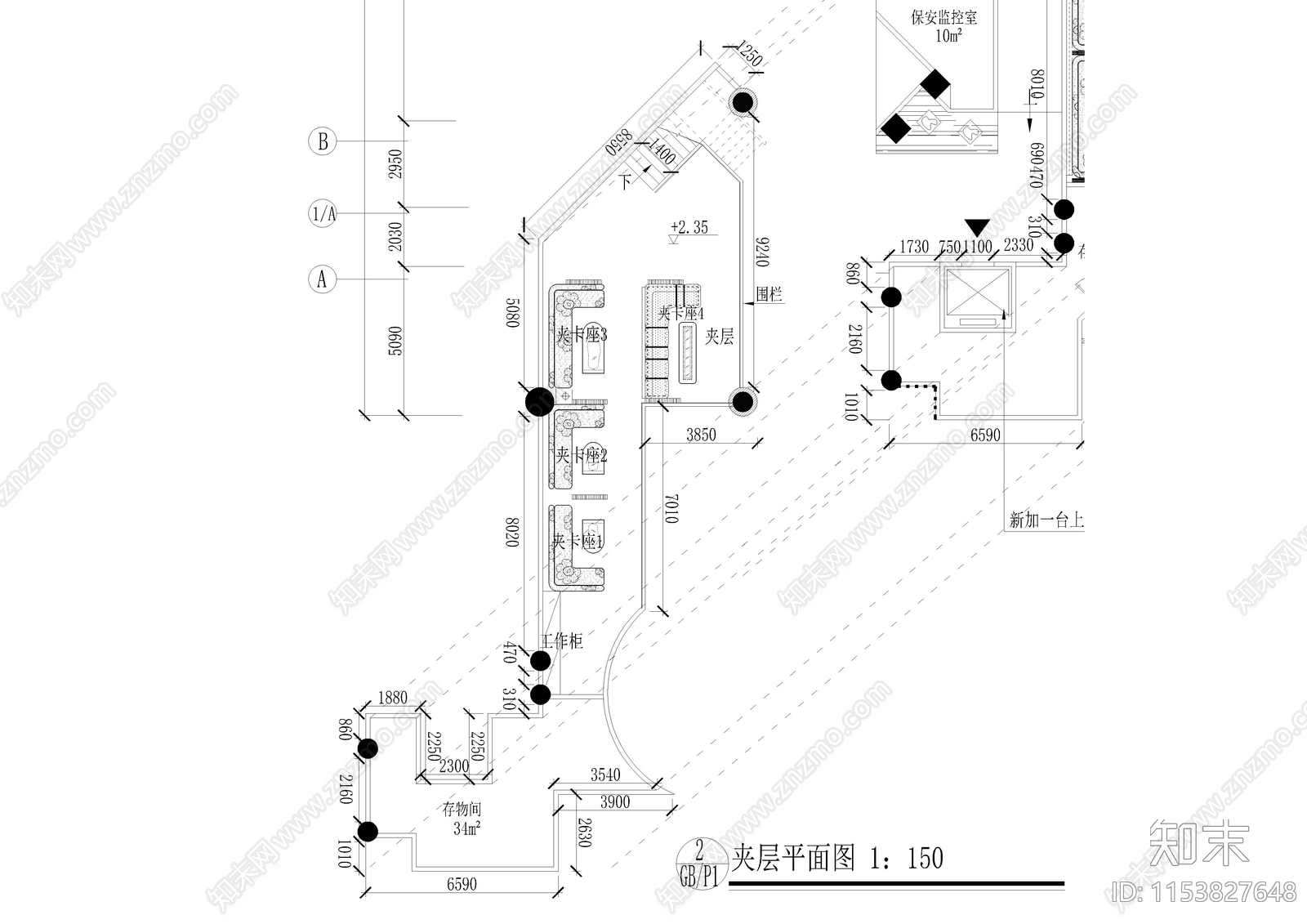 950㎡cad施工图下载【ID:1153827648】