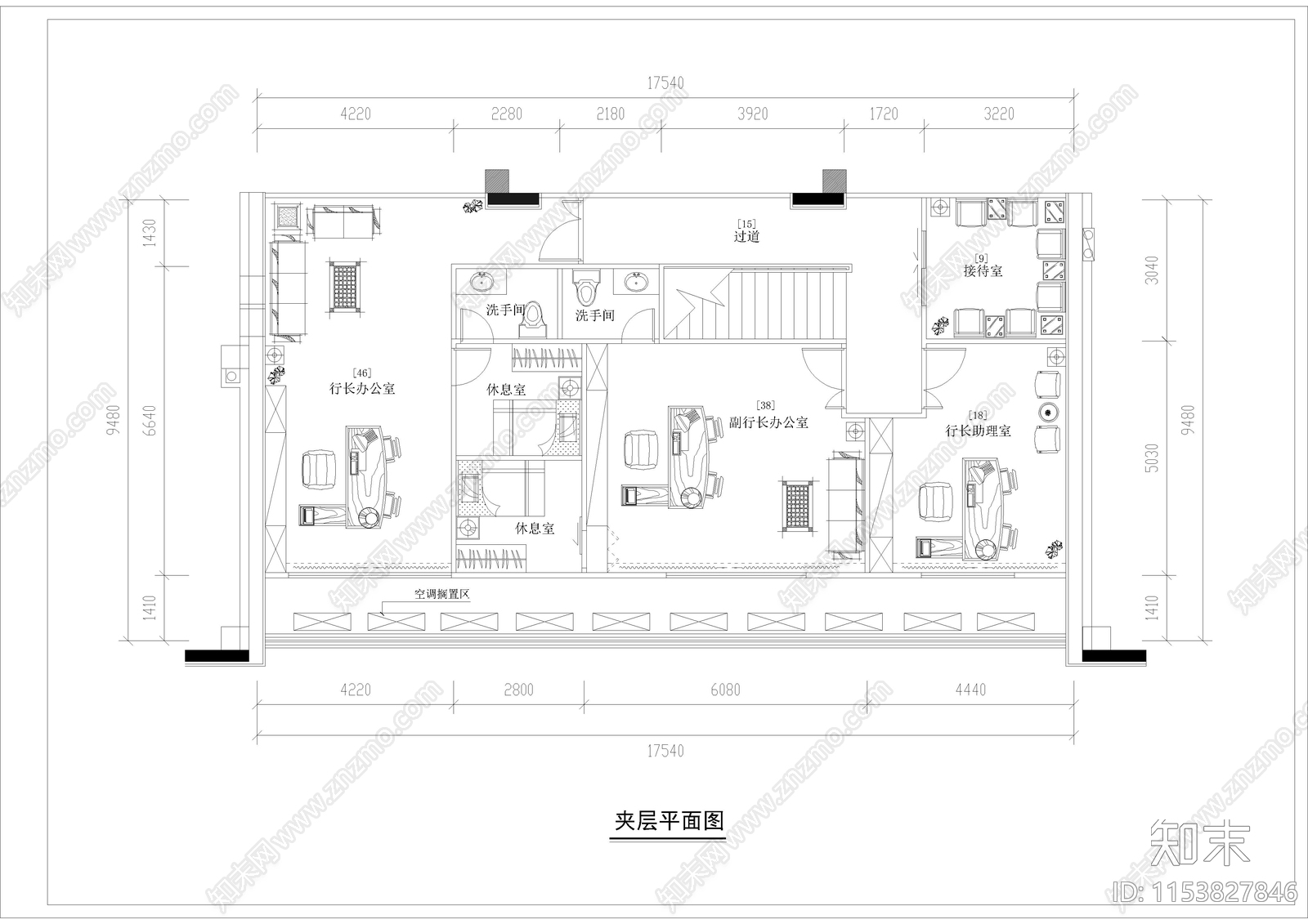 1160㎡银行建筑设计cad施工图下载【ID:1153827846】
